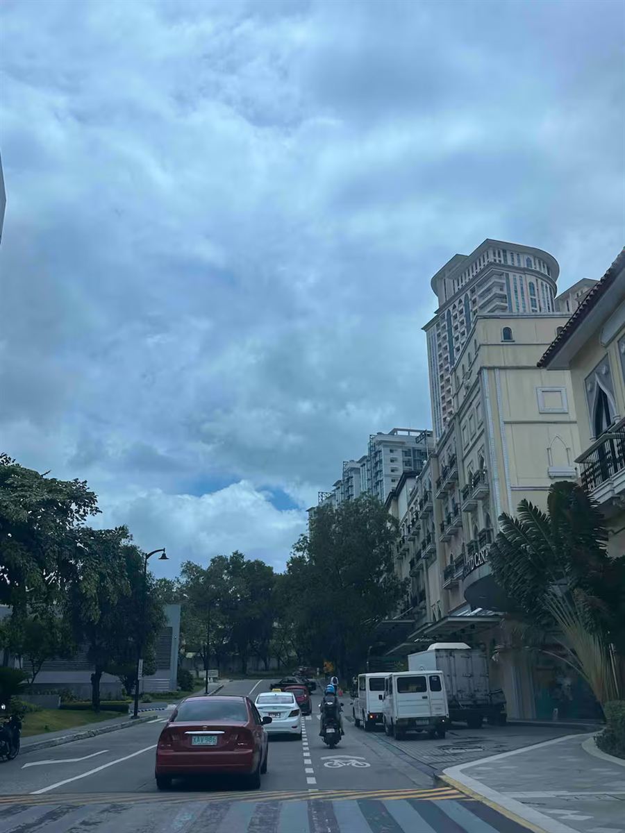 A McKinley Hill street lined with Venetian-style buildings